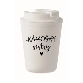 KÁMOŠKY SESTRY - bílý termohrnek 300 ml