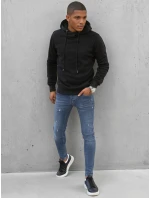 Pánska mikina s kapucňou čierna FashionStreet BX5429