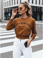 SAN FRANCISCO dámska mikina s potlačou hnedá FashionStreet BY1565