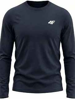 Pánske tričko 4F Longsleeve M611 navy blue 4FWMM00TLONM611 31S pánske
