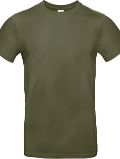 B&C #E190 Tričko z hrubej bavlny 01.003T urban khaki