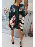 Netopierie šaty s viazaním v páse zelenej Netopierie šaty s viazaním v páse zelenej