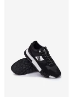 Sneakersy Męskie Na Platformie Lee Cooper LCJ-25-03-3378M Czarne