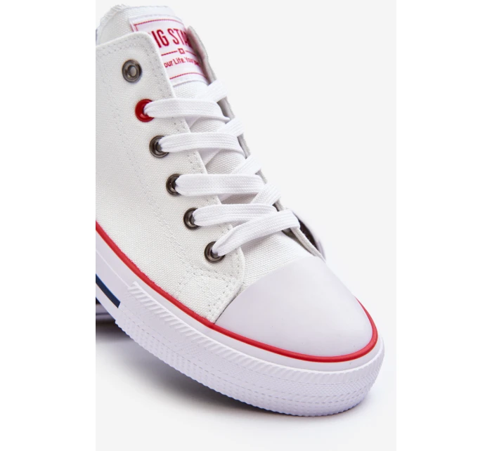 Big Star Niskie Męskie Białe Trampki T174102 Big Star Niskie Męskie Białe Trampki T174102