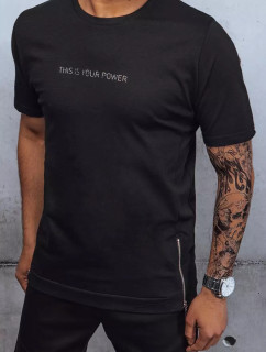 Čierne pánske tričko Dstreet RX4602z s potlačou