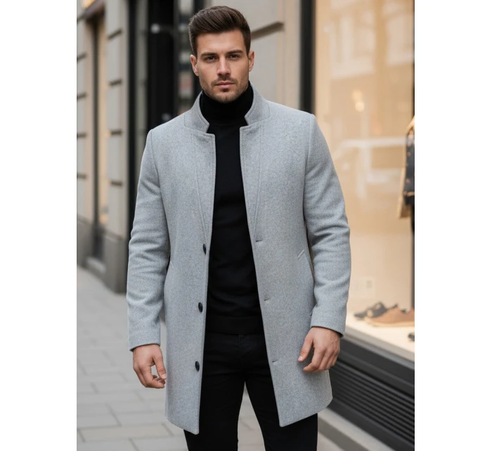 Pánský kabát šedý model 21963863 - Dstreet