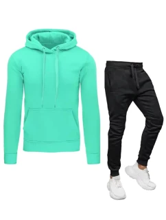 Pánské mátové a černé tepláky od model 21967522 - Dstreet