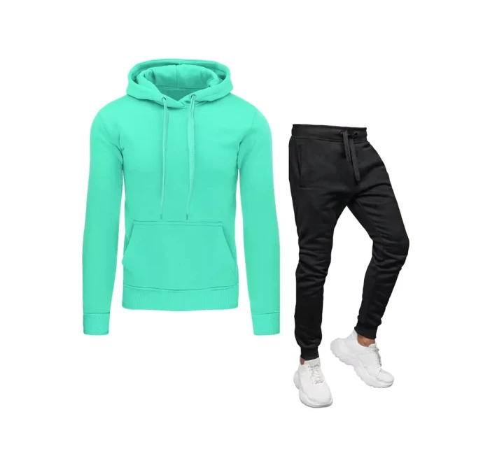 Pánské mátové a černé tepláky od model 21967522 - Dstreet Pánské mátové a černé tepláky od model 21967522 - Dstreet