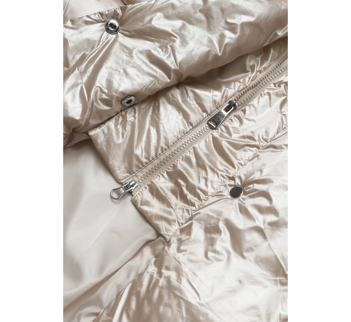 DŁUGA DAMSKA KURTKA Z BEŻOWA model 21245548 - Ann Gissy DŁUGA DAMSKA KURTKA Z BEŻOWA model 21245548 - Ann Gissy