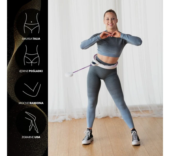 HHM17 HULA HOP BIELA/FIALOVÁ S MAGNETMI A ZÁVAŽÍM + POČÍTADLO HMS HHM17 HULA HOP BIELA/FIALOVÁ S MAGNETMI A ZÁVAŽÍM + POČÍTADLO HMS