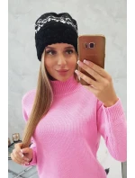 Dámska čiapka Kira K374 black+white Dámska čiapka Kira K374 black+white