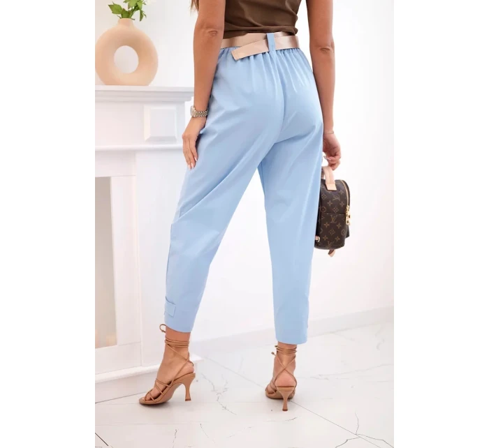 Kalhoty Summer Punto se zapínáním na nohavice modrý