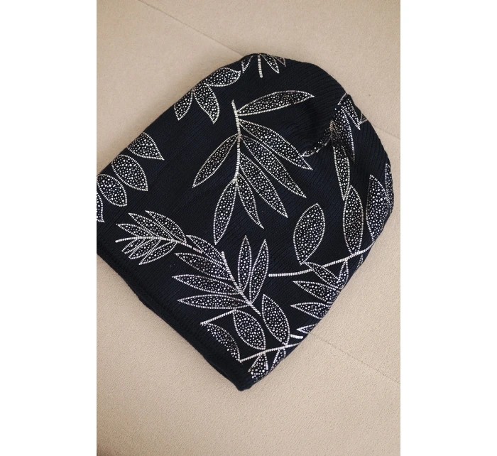 Dámska zimná vlnená čiapka s dvojitým okrajom K426 oranžová