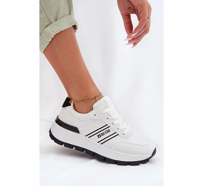 Dámské tenisky na platformě Big Star TT274882 Hi-Poly System Bílé Dámské tenisky na platformě Big Star TT274882 Hi-Poly System Bílé