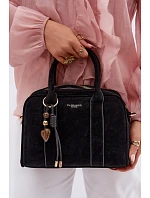 Eko semišová kabelka s přívěskem Černá model 22111552 - Flora&Co