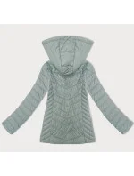 Ľahká dámska bunda v mätovej farbe s odnímateľnou kapucňou J Style (16M9230-156) Ľahká dámska bunda v mätovej farbe s odnímateľnou kapucňou J Style (16M9230-156)