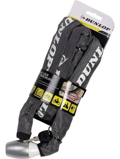 REŤAZ ZÁMKU NA BICYKEL DUNLOP S DĹŽKOU 120 CM - SIVÁ