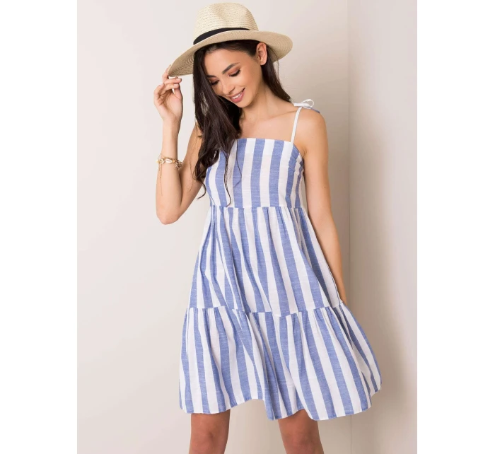 Šaty LK SK 507684.14 biela a modrá Šaty LK SK 507684.14 biela a modrá