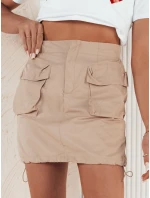 Dámska mini sukňa QUILLA béžová FashionStreet CY0439