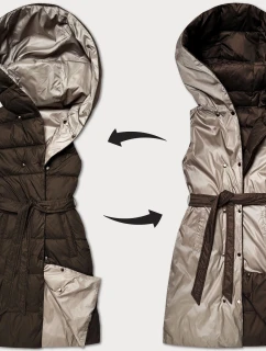 Obojstranná páperová vesta Minority Chocolate Beige (P3-6016-103+62)