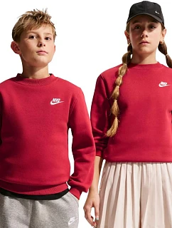 Dětská mikina Nike Sportswear Club Fleece, červená, FD3006 608