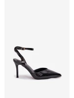 Lakované lodičky s patou černé model 21788265 - Boto Lakované lodičky s patou černé model 21788265 - Boto