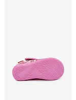 Dětské pantofle na suchý zip Růžové model 22101122 - Milami Dětské pantofle na suchý zip Růžové model 22101122 - Milami