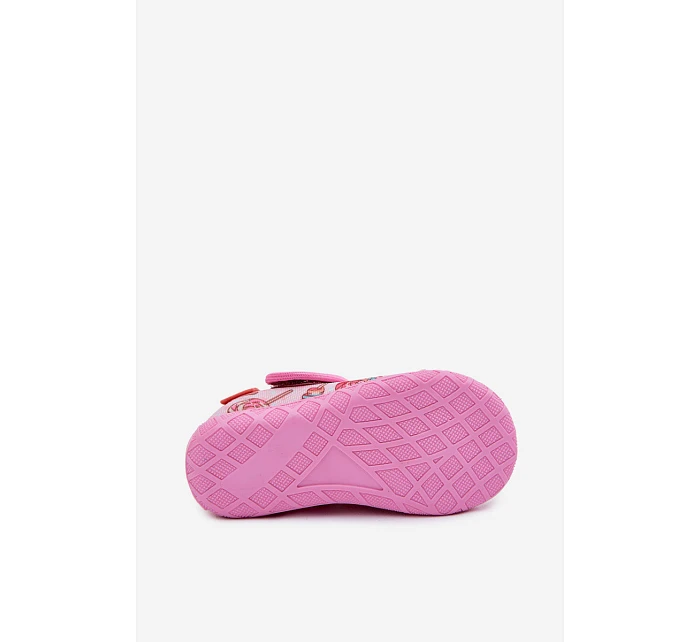 Dětské pantofle na suchý zip Růžové model 22101122 - Milami Dětské pantofle na suchý zip Růžové model 22101122 - Milami