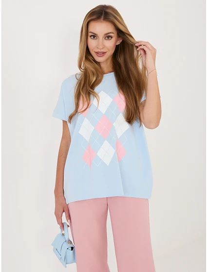 Bluzka RV BZ model 22102511 jasny niebieski - FPrice