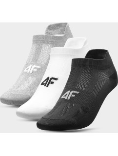 Dámske ponožky 4F SOD213 Šedé_bílé_černé (3 Páry)