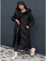 Dámska prešívaná zimná bunda s kapucňou FEMACOAT black FashionStreet TY4593 Dámska prešívaná zimná bunda s kapucňou FEMACOAT black FashionStreet TY4593