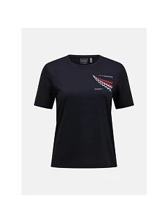 Dámské tričko PEAK PERFORMANCE W Explore Graphic Tee, černé