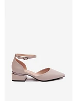 Lodičky na klínku s páskem Vinceza 62278 béžové