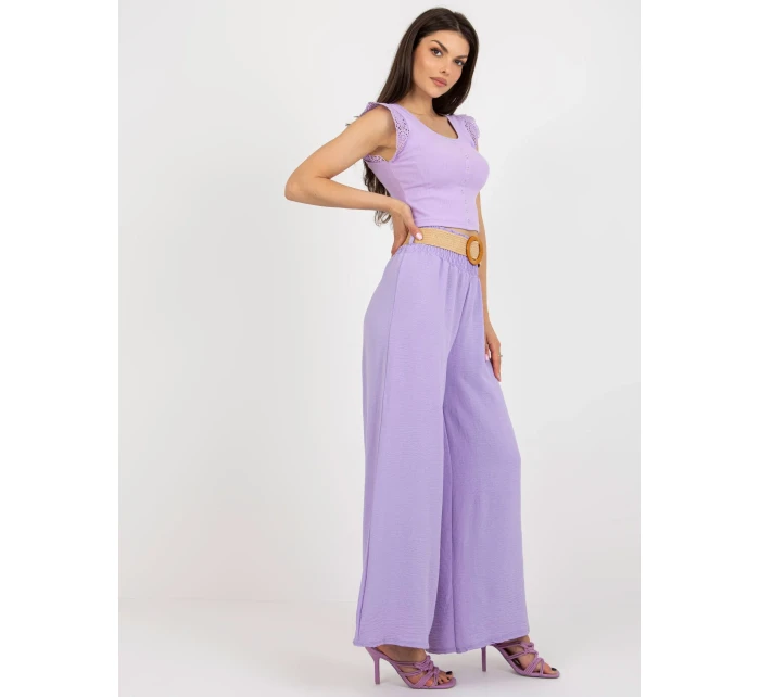 Spodnie DHJ SP model 18543378 jasny fioletowy - FPrice Spodnie DHJ SP model 18543378 jasny fioletowy - FPrice