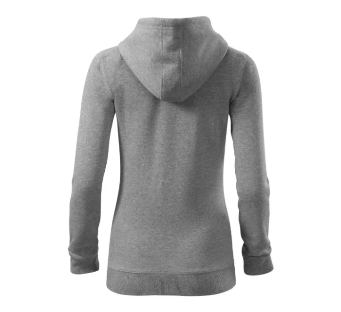 Trendy Zipper mikina dámská tmavě šedý melír