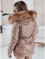 Dámská prošívaná zimní bunda cappuccino Dstreet model 21971761 - FashionStreet