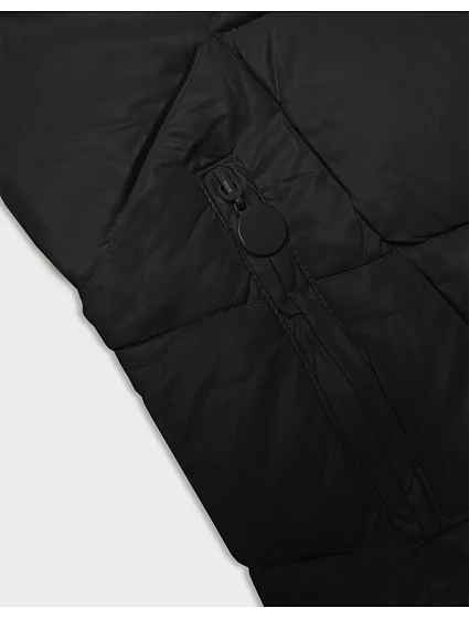 Černá dámská zimní bunda s kapucí model 21247159 - Z-DESIGN Černá dámská zimní bunda s kapucí model 21247159 - Z-DESIGN