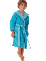 Detský župan Tampa duo s kapucňou 9159 tyrkysový - Vestis