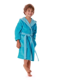 Detský župan Tampa duo s kapucňou 9159 tyrkysový - Vestis