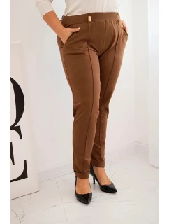 Dámske bavlnené nohavice nadmernej veľkosti s elastickým pásom Camel