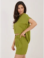 Šortky D60103M62612KA3 olivovo zelená Šortky D60103M62612KA3 olivovo zelená