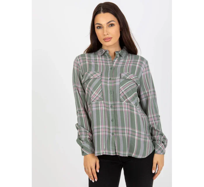 Halenka model 17790419 khaki barva - FPrice Halenka model 17790419 khaki barva - FPrice