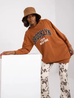 Dámska mikina-DHJ-BL-15658.35-svetlo hnedá