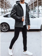 Pánska softshellová bunda s kapucňou tmavosivá FashionStreet TX4481 Pánska softshellová bunda s kapucňou tmavosivá FashionStreet TX4481