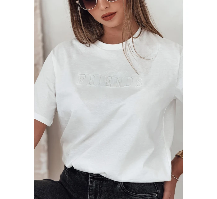 Dámské tričko ecru Dstreet model 21976486 - FashionStreet Dámské tričko ecru Dstreet model 21976486 - FashionStreet