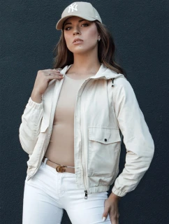 Dámská přechodná bunda s kapucí béžová Dstreet model 21979449 - FashionStreet