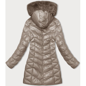 Béžová dámska zimná bunda (5M3139-62)