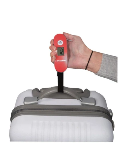 ELEKTRONICKÁ TURISTICKÁ VÁHA MAX. 40 KG DUNLOP ČERVENÁ