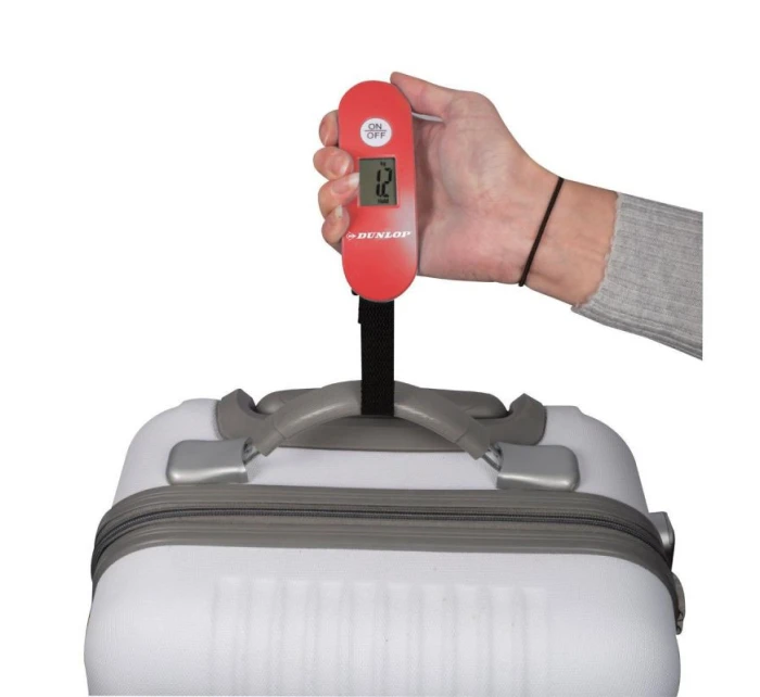 ELEKTRONICKÁ TURISTICKÁ VÁHA MAX. 40 KG DUNLOP ČERVENÁ