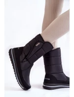 Damskie Śniegowce Na Rzep Progress PROGJ-22-128 Czarne